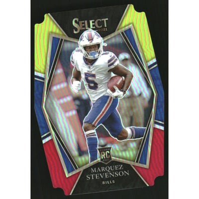 2021 Select Prizm Red and Yellow Die Cut #196 Marquez Stevenson