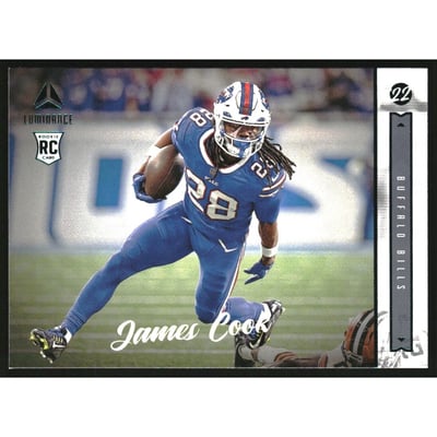 2022 Panini Chronicles Luminance Update Horizontal Rookies Teal #221 James Cook