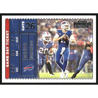 2022 Panini Contenders Game Day Ticket #19 Josh Allen