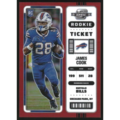 2022 Panini Contenders Optic Red #79 James Cook