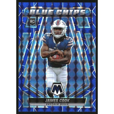 2022 Panini Mosaic Blue Chips Mosaic Blue #14 James Cook