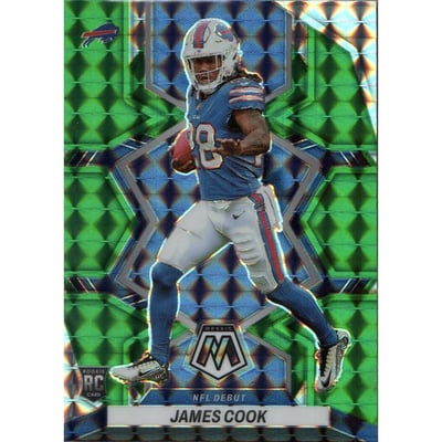 2022 Panini Mosaic Mosaic Green #285 James Cook DEB