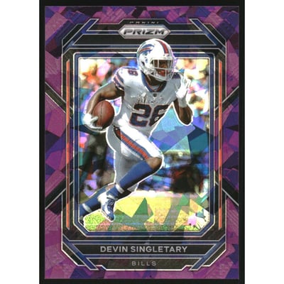 2022 Panini Prizm Prizms Purple Ice #30 Devin Singletary