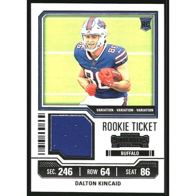 2023 Panini Contenders Rookie Ticket Swatches Variations #7 Dalton Kincaid