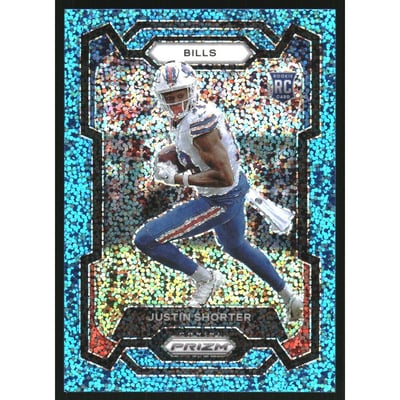 2023 Panini Prizm Prizms Blue Sparkle #310 Justin Shorter