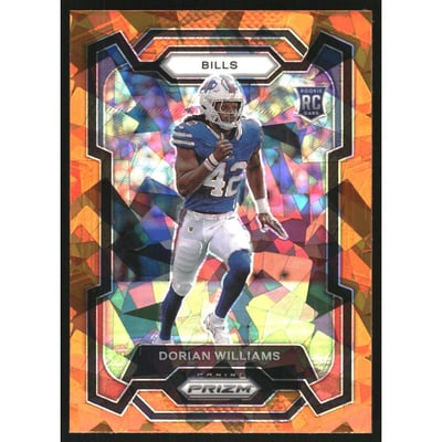 2023 Panini Prizm Prizms Orange Ice #309 Dorian Williams