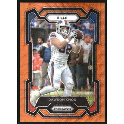 2023 Panini Prizm Prizms Orange Wave #28 Dawson Knox