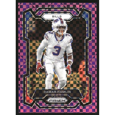 2023 Panini Prizm Prizms Purple Power #27 Damar Hamlin