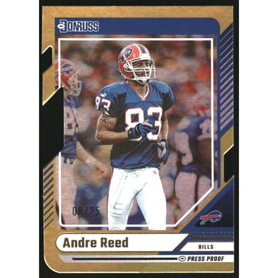 2024 Donruss Press Proof Gold Die Cut #166 Andre Reed