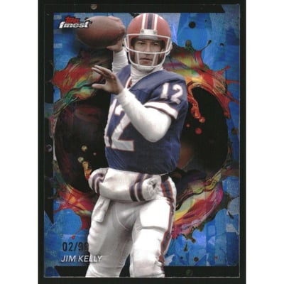 2024 Finest Blue Refractors #205 Jim Kelly