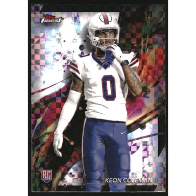 2024 Finest Checkerboard Refractors #92 Keon Coleman