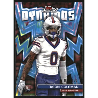 2024 Finest Dynamos Sky Blue Refractors #DYN16 Keon Coleman