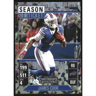 2024 Panini Contenders Cracked Ice #10 James Cook