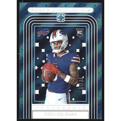 2024 Panini PhotoGenic Rookie Introductions Blue #11 Keon Coleman