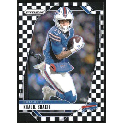 2024 Panini Prizm Prizms Black and White Checker #31 Khalil Shakir