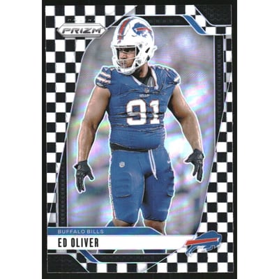 2024 Panini Prizm Prizms Black and White Checker #32 Ed Oliver