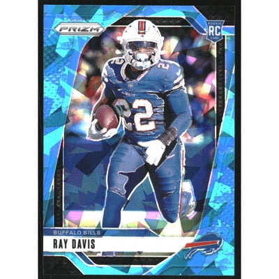 2024 Panini Prizm Prizms Blue Ice #382 Ray Davis