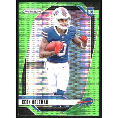 2024 Panini Prizm Prizms Neon Green Pulsar #362 Keon Coleman