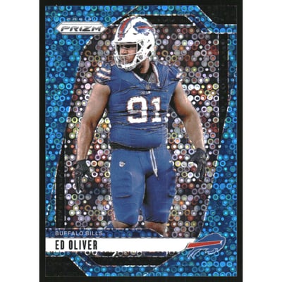 2024 Panini Prizm Prizms No Huddle Blue #32 Ed Oliver