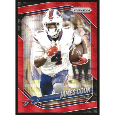 2025 Panini Prizm Prizms Red Wave #27 James Cook