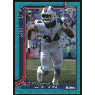 2025 Topps Chrome Aqua Refractors #358 Landon Jackson