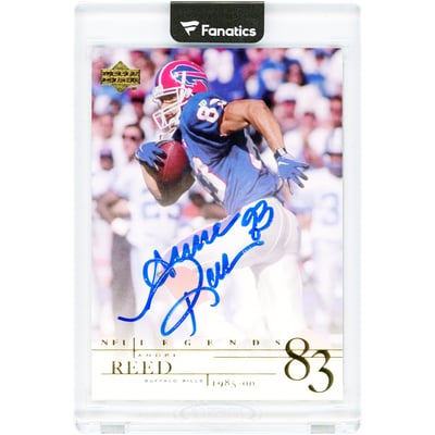 Andre Reed Buffalo Bills Autographed 2001 Upper Deck NFL Legends #AR Card