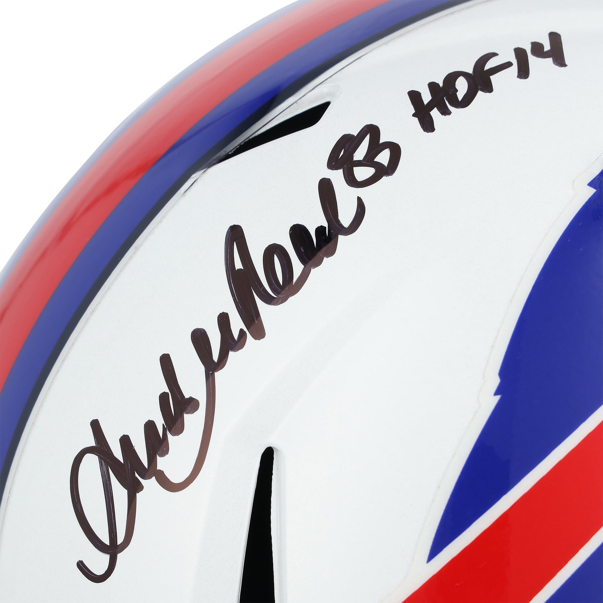 Casque réplique Riddell Speed ​​autographié par Andre Reed des Buffalo Bills avec inscription « HOF 14 »