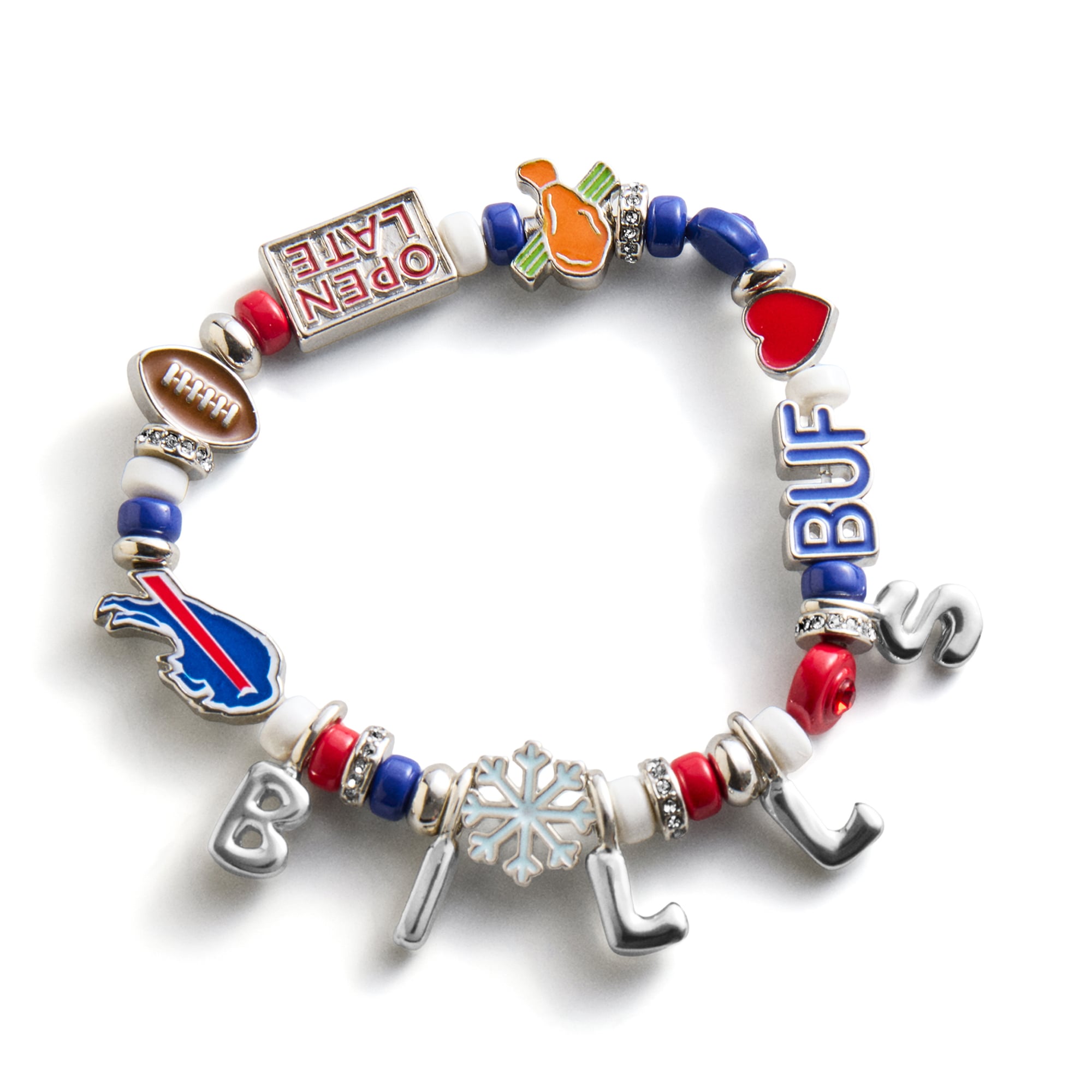 BaubleBar Buffalo Bills Motif Beaded Bracelet