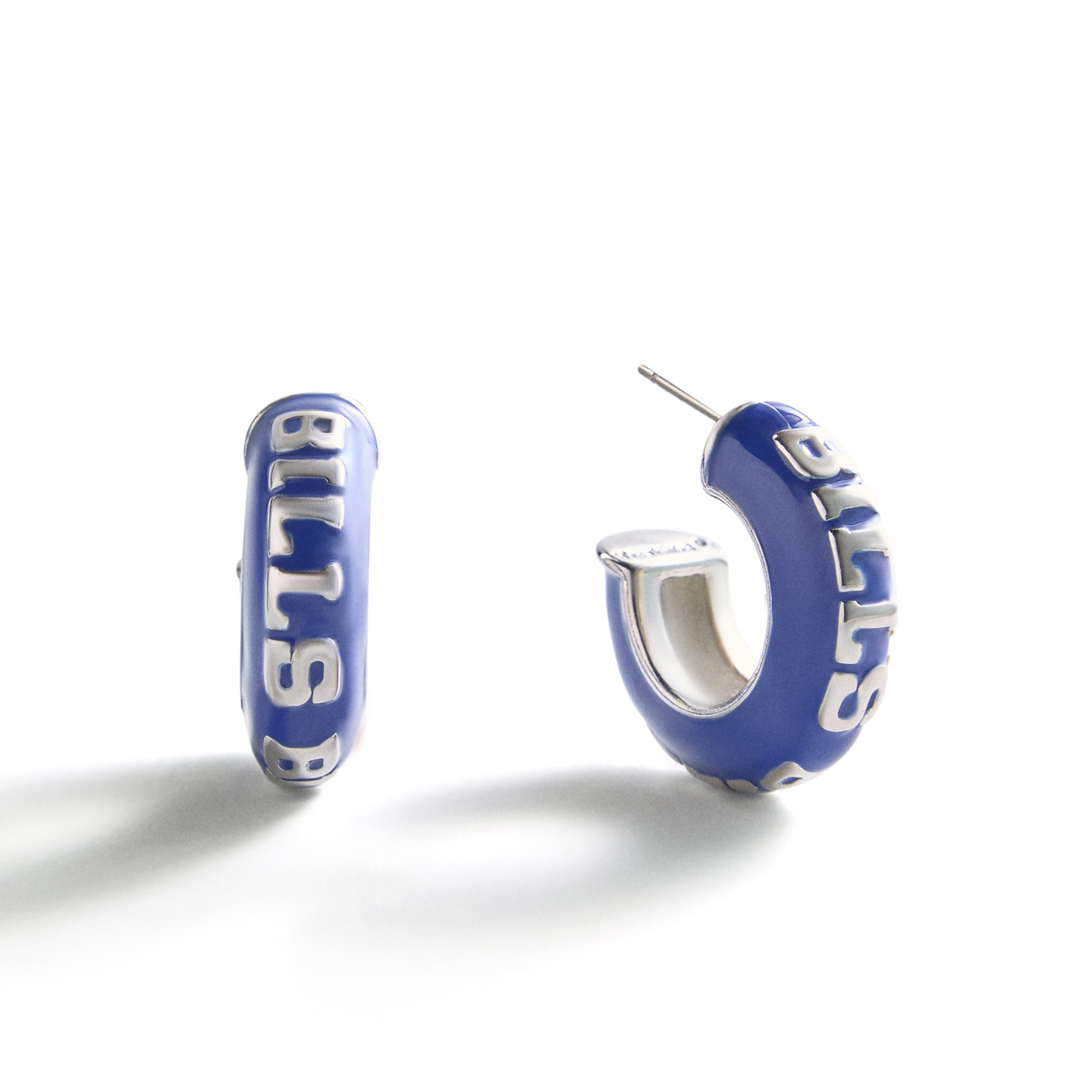 Boucles d'oreilles créoles en émail gonflé BaubleBar Buffalo Bills