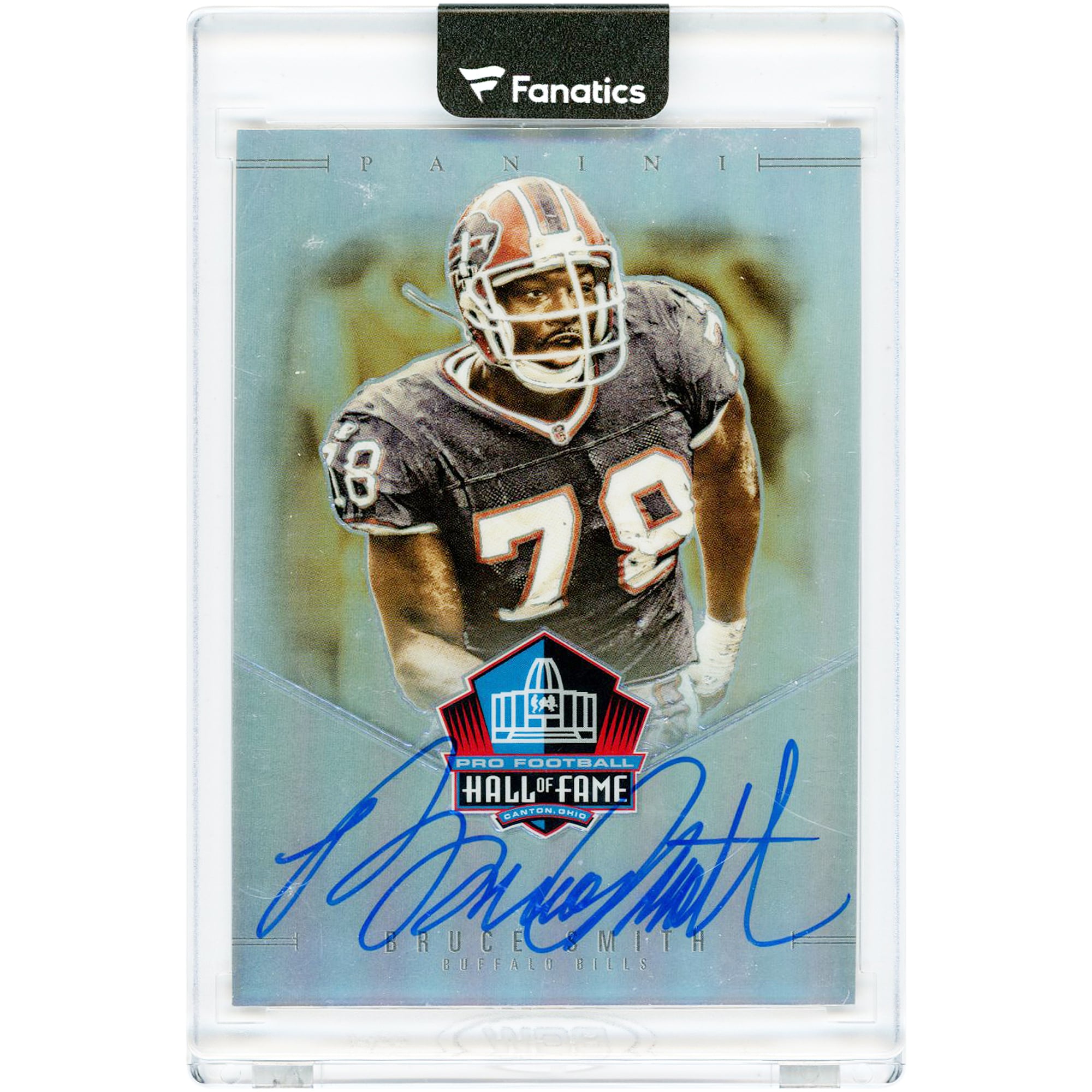 Carte autographiée Bruce Smith des Buffalo Bills 2024 Panini Hall Of Fame #HOF-BSM #5/50
