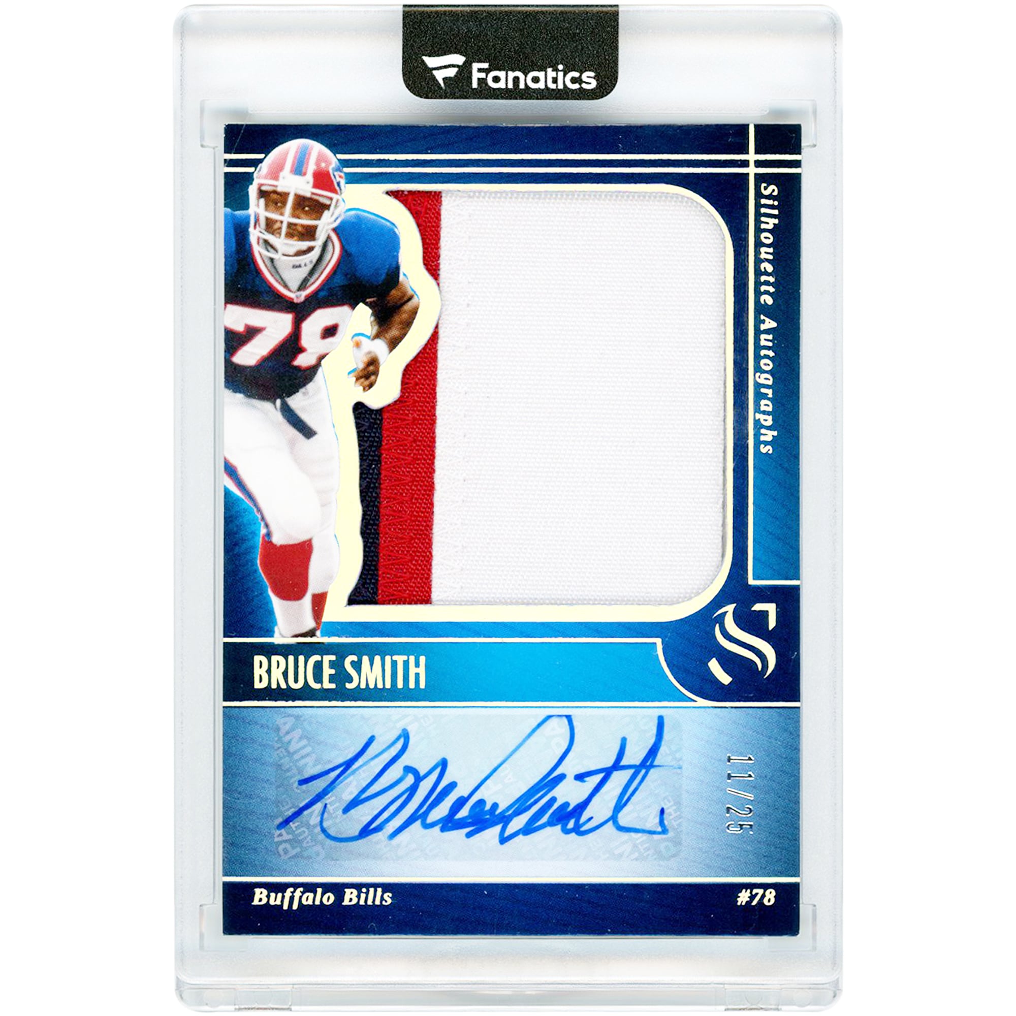 Carte autographiée de Bruce Smith (Buffalo Bills) 2025 Panini Silhouette Silver #SA-BSH # 11