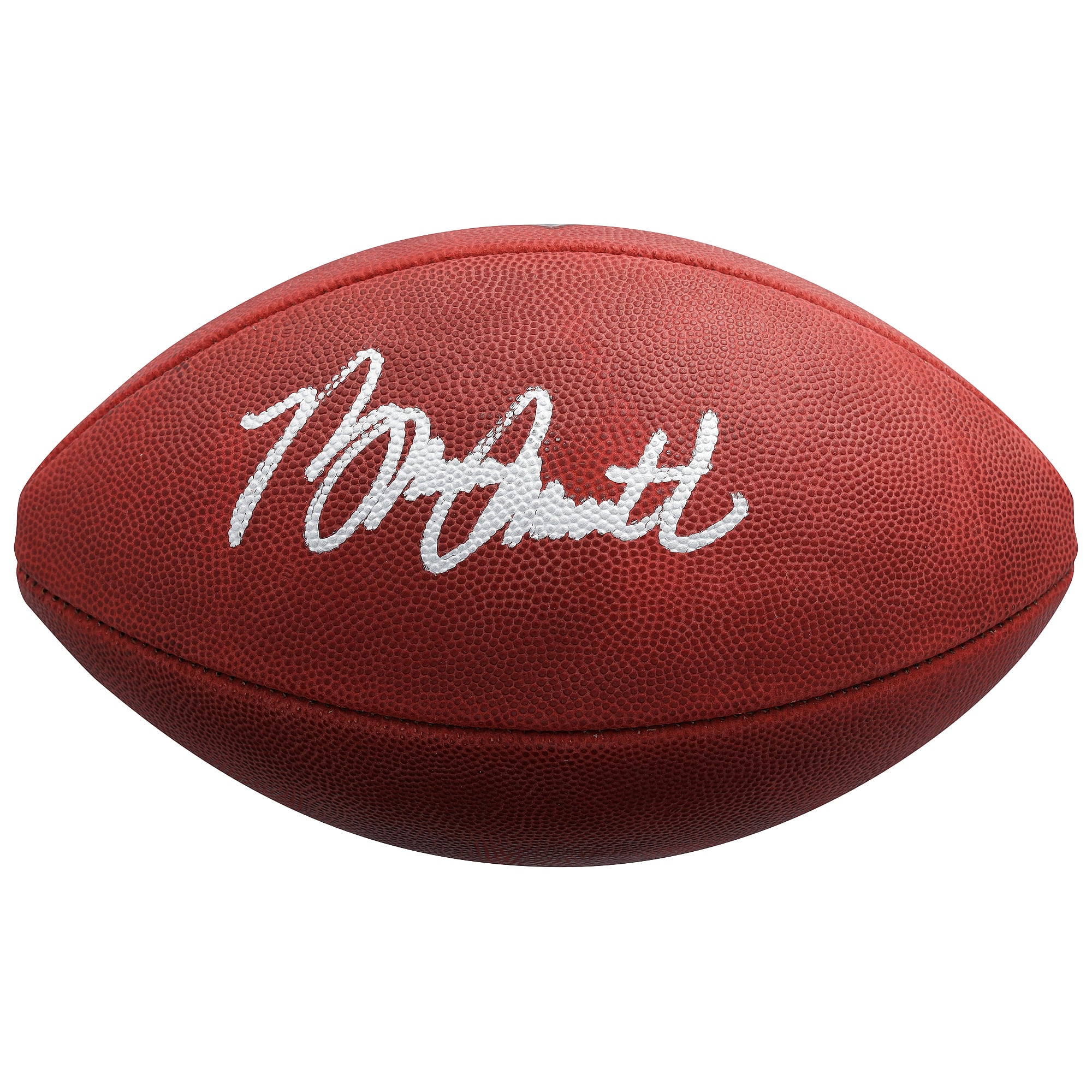 Ballon de football américain Duke en couleur, autographié par Bruce Smith (Buffalo Bills).