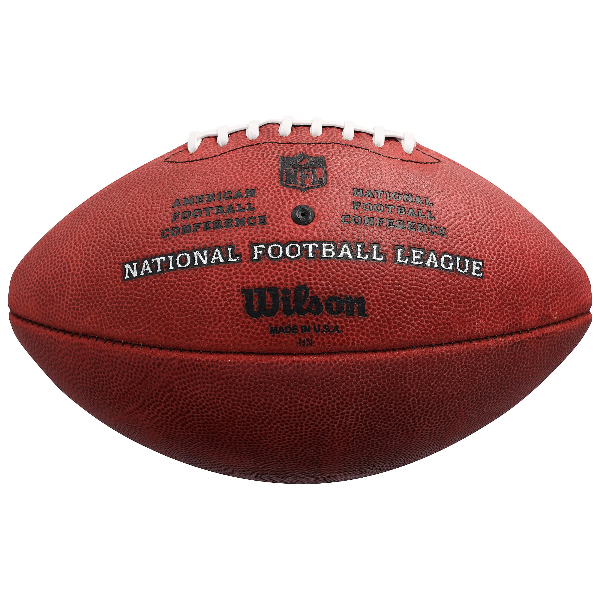 Ballon de football américain Duke en couleur, autographié par Bruce Smith (Buffalo Bills).