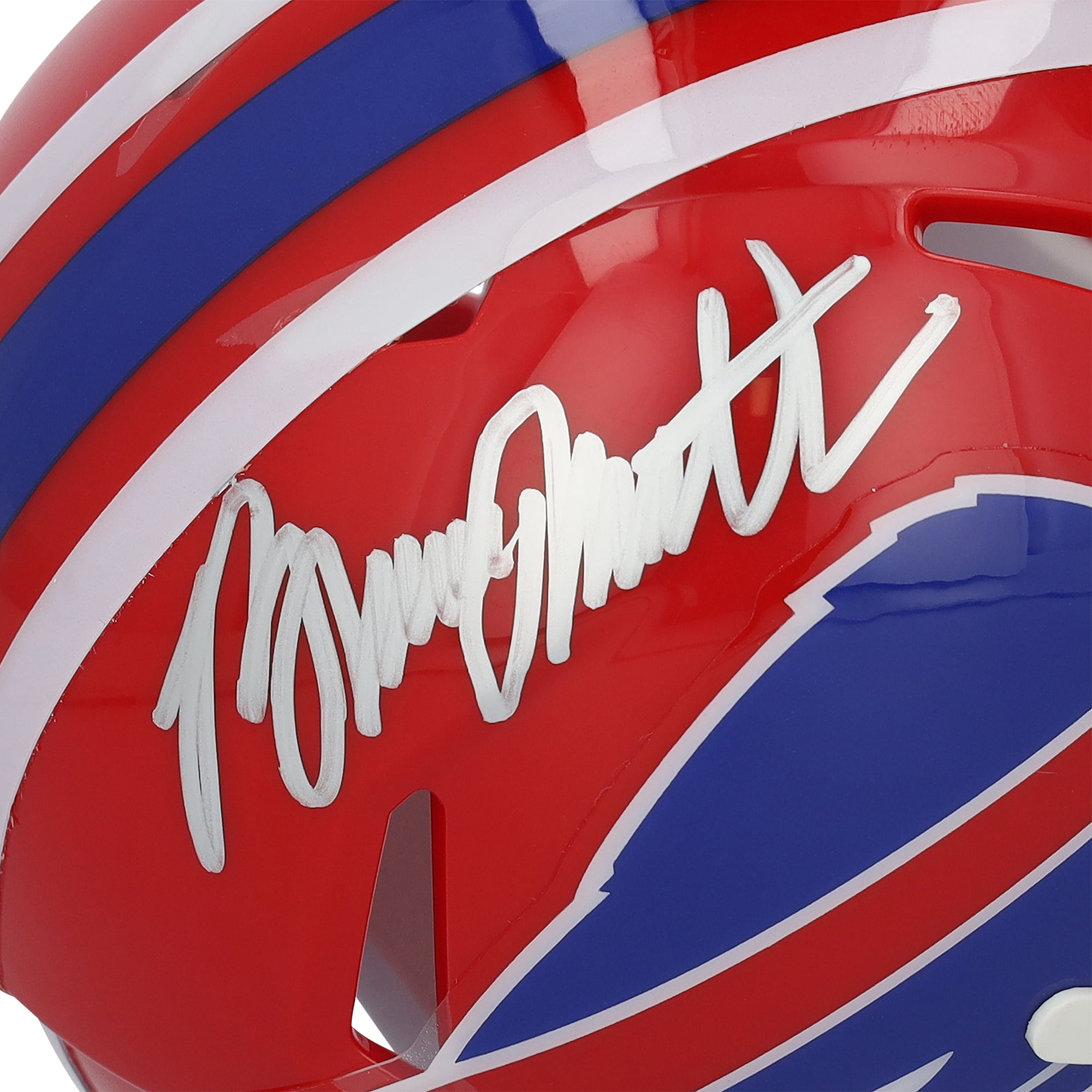 Bruce Smith Buffalo Bills Autographed Riddell 1987-2001 Throwback Speed Mini Helmet
