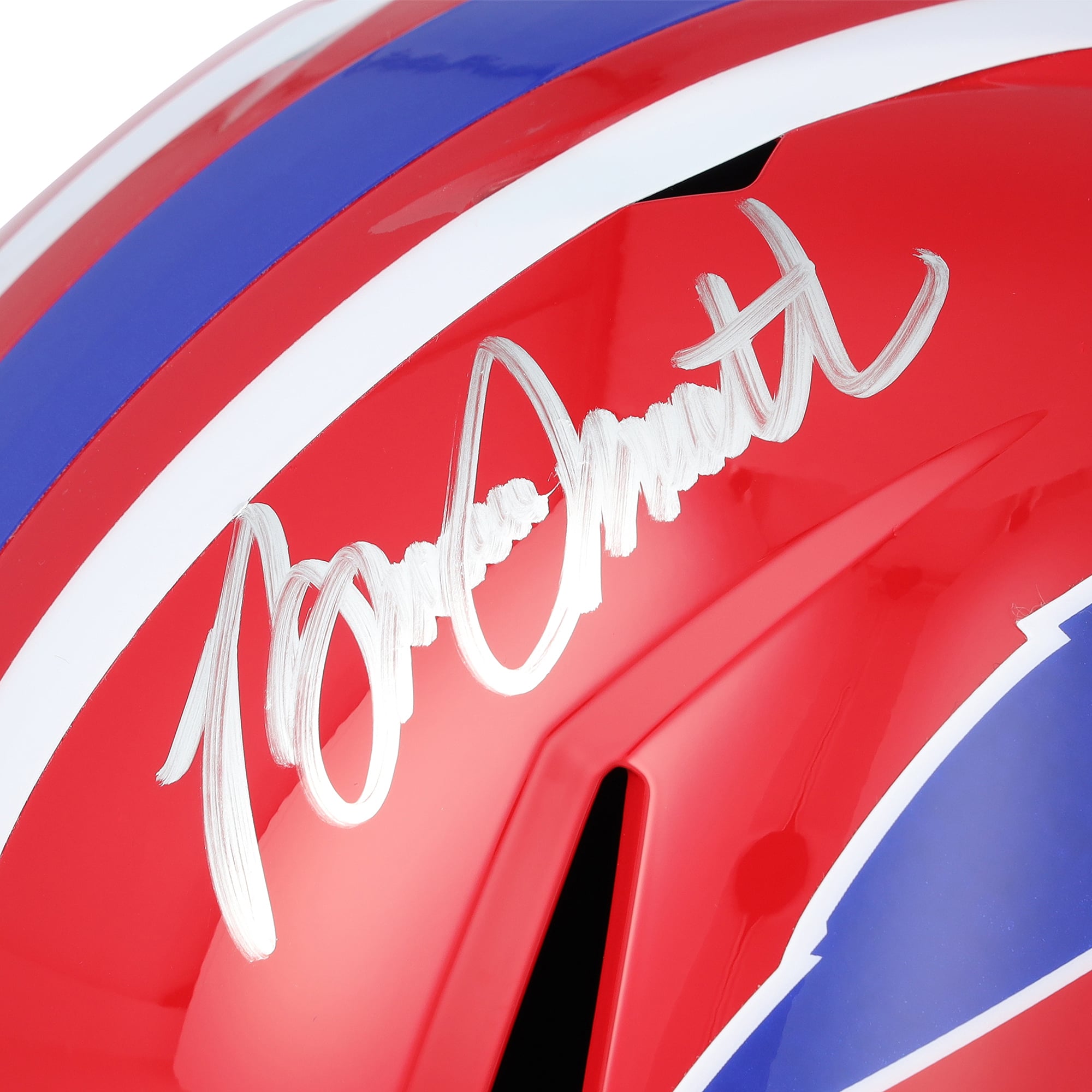 Bruce Smith Buffalo Bills Autographed Riddell 1987-2001 Throwback Speed Replica Helmet