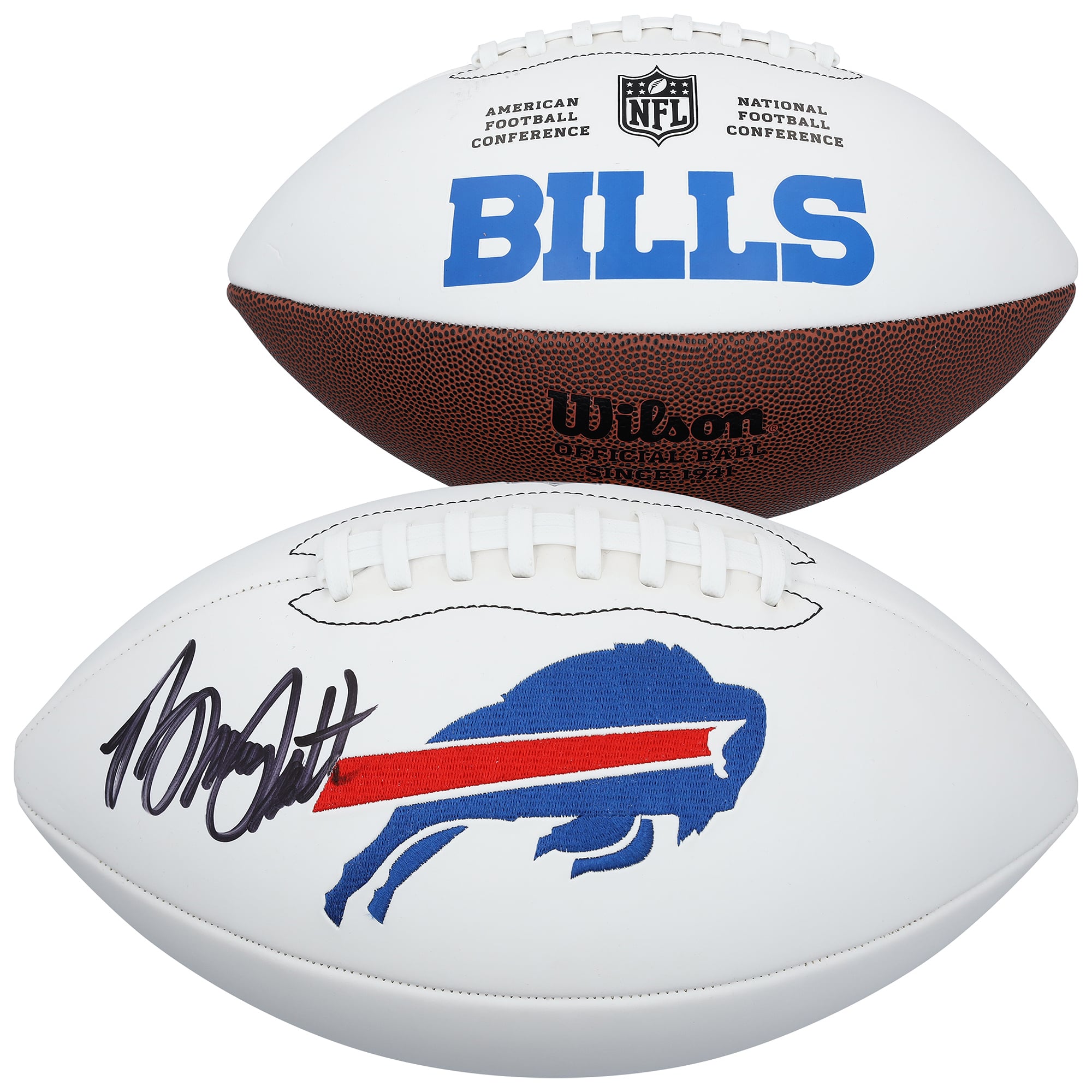 Bruce Smith Buffalo Bills Autographed Wilson White Panel Football