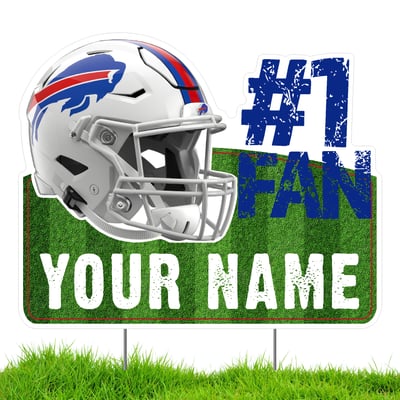 Buffalo Bills #1 Fan Personalized Lawn Sign