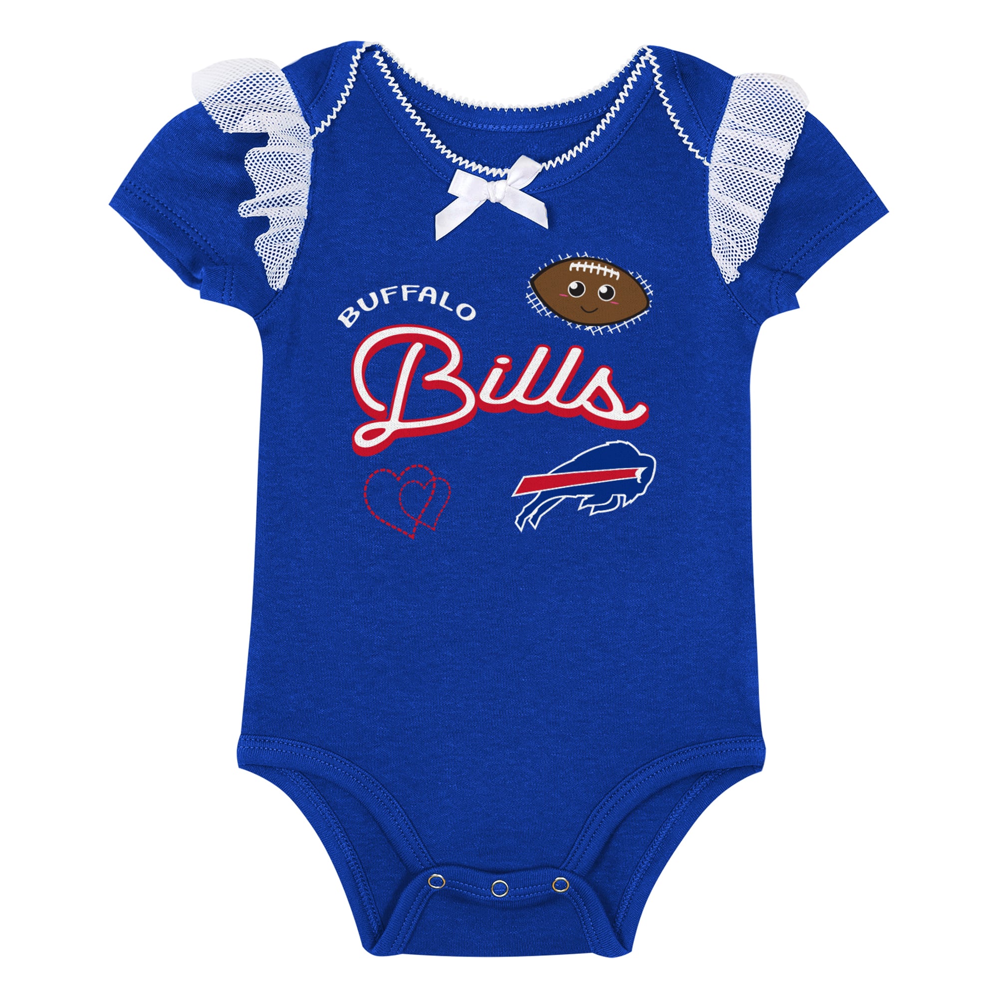 Ensemble body et jupe imprimé cœurs fondus Royal Buffalo Bills pour bébé fille Outerstuff