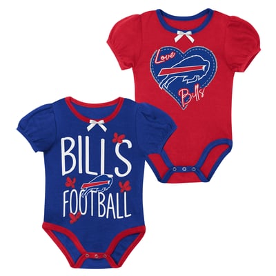  Buffalo Bills Outerstuff Girls Infant Star Power Two-Pack Bodysuit Set - Royal