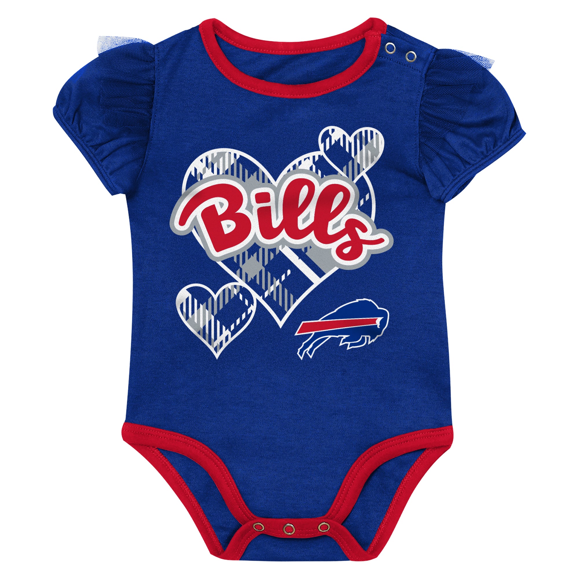 Girls Infant Outerstuff Royal Buffalo Bills Three-Piece Fumble Fairy Bodysuit, Pants & Headband Set
