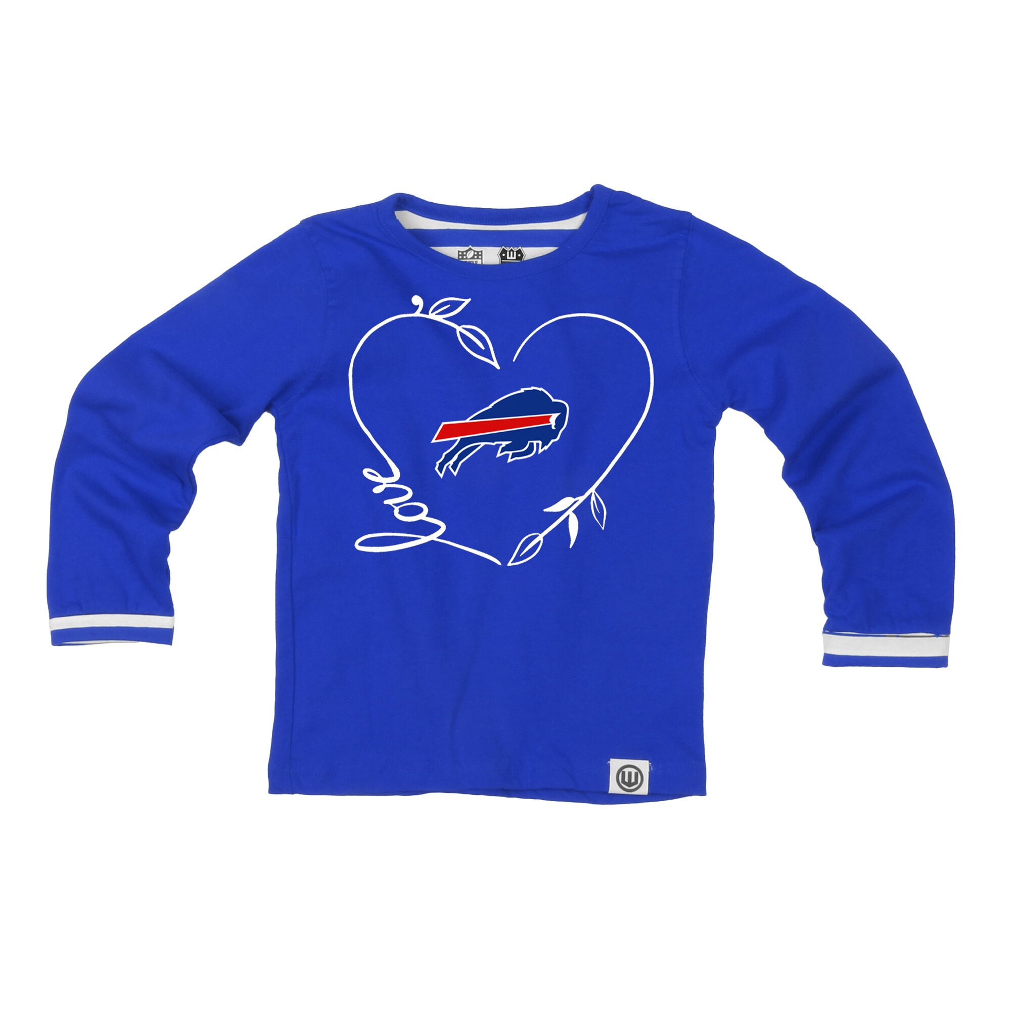 Ensemble Wes & Willy Royal Buffalo Bills Cœur et Rayures pour petites filles