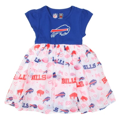 Buffalo Bills Wes & Willy Girls Toddler Princess Dress - Royal