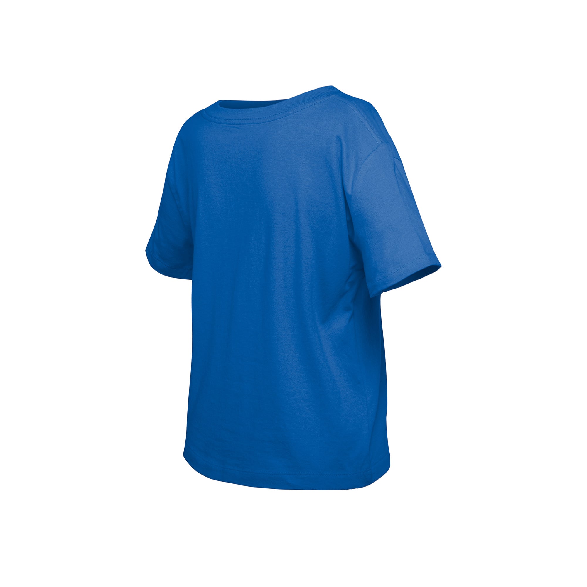 Girls Youth New Era  Royal Buffalo Bills Flip Sequin Boxy T-Shirt