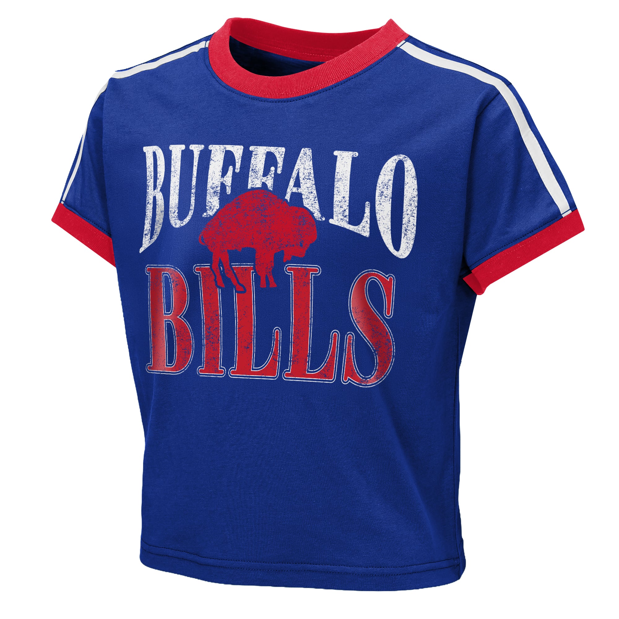 T-shirt bébé court à col rond Royal Buffalo Bills de la marque Girls Youth WEAR by Erin Andrews