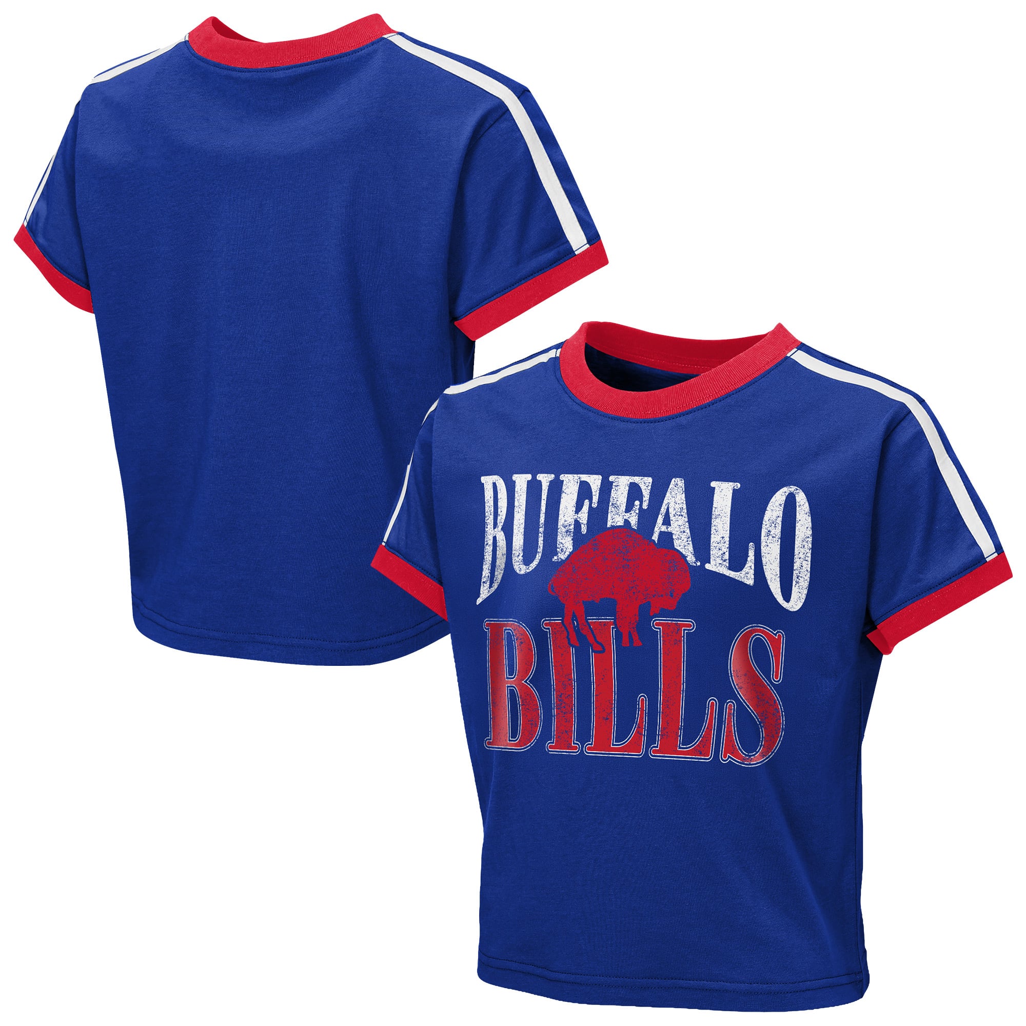 T-shirt bébé court à col rond Royal Buffalo Bills de la marque Girls Youth WEAR by Erin Andrews