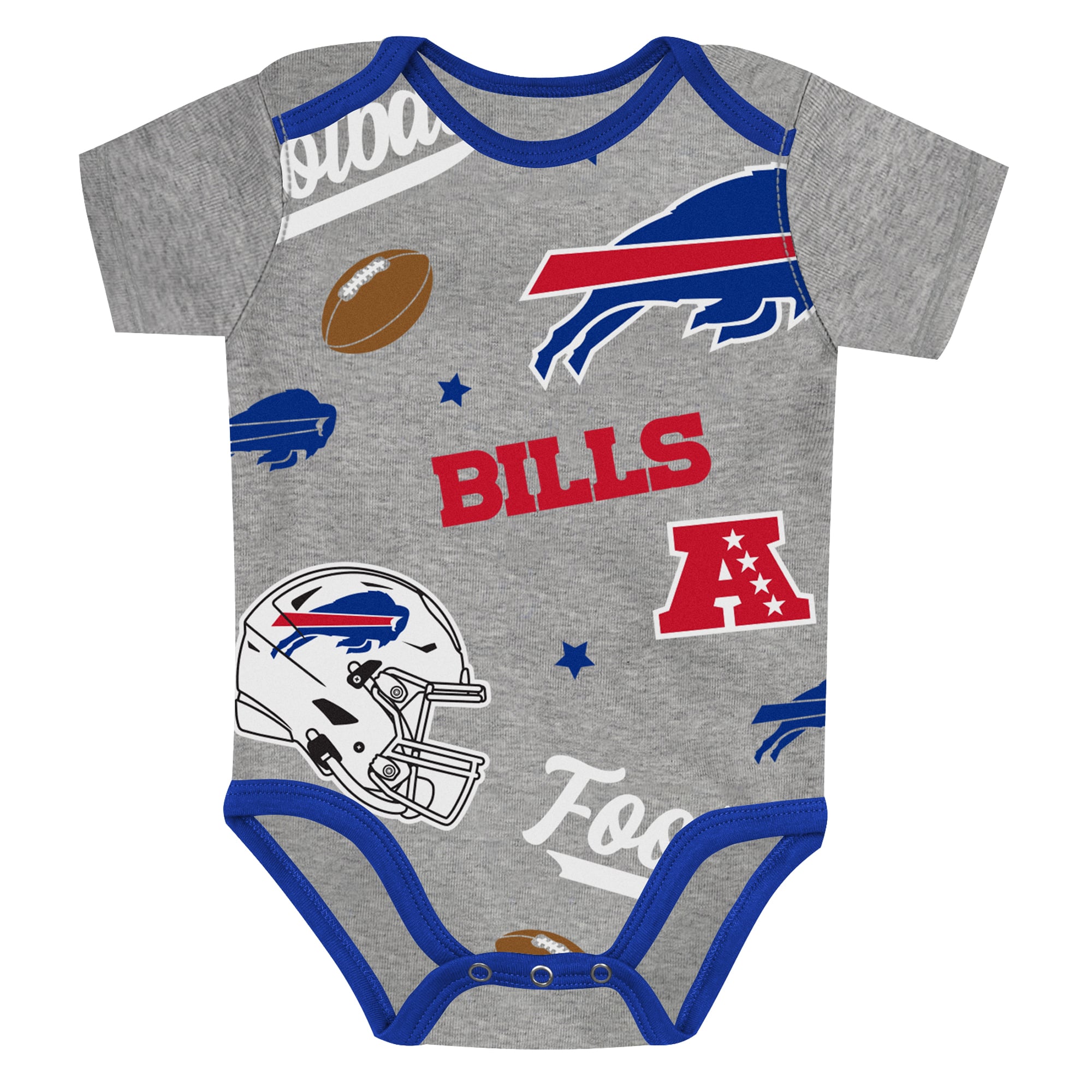 Ensemble de body 3 pièces pour bébé Outerstuff Buffalo Bills, premier choix la ronde