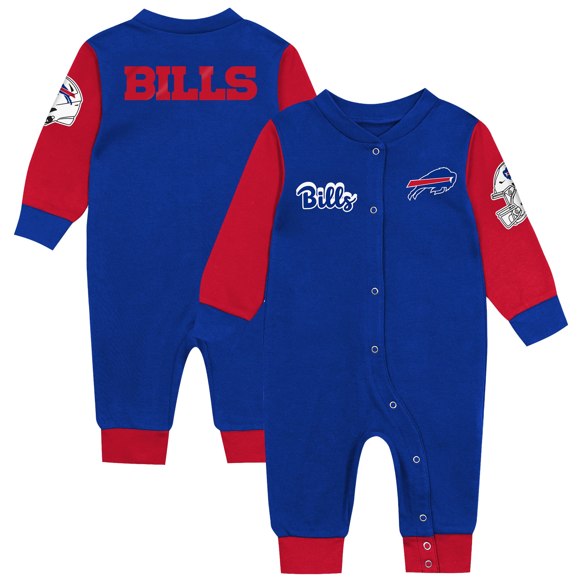 Infant Outerstuff  Royal Buffalo Bills Endzone Snuggle Full-Snap Coverall