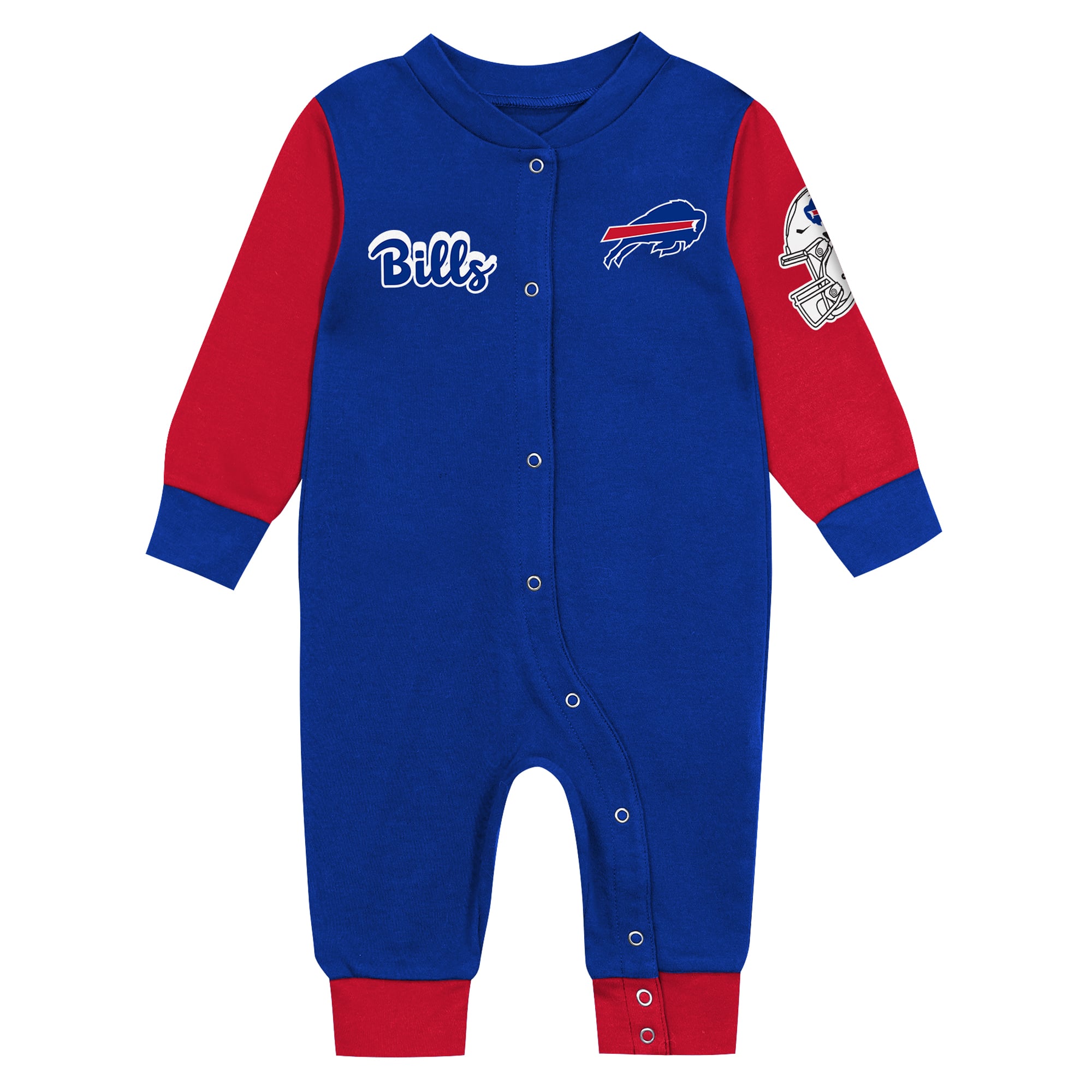 Infant Outerstuff  Royal Buffalo Bills Endzone Snuggle Full-Snap Coverall