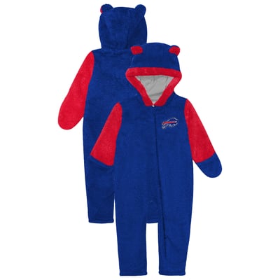 Buffalo Bills Outerstuff Infant Stay Napping Fleece Full-Zip Hooded Sleeper - Royal
