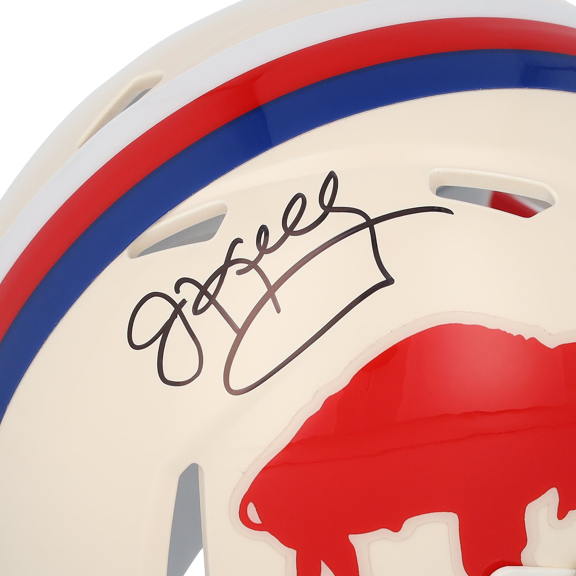 Jim Kelly Buffalo Bills Autographed Riddell Retro Speed Mini Helmet